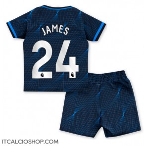 Chelsea Reece James #24 Seconda Maglia Bambino 2023-24 Manica Corta (+ Pantaloni corti)